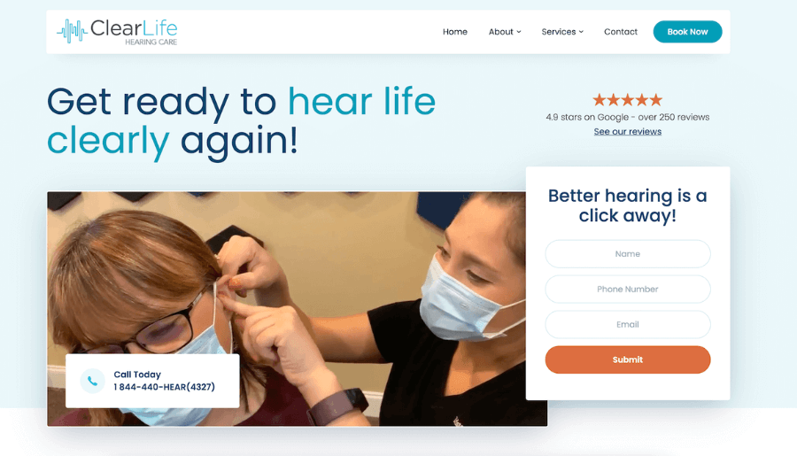 ClearLife Hearing website thumbnail